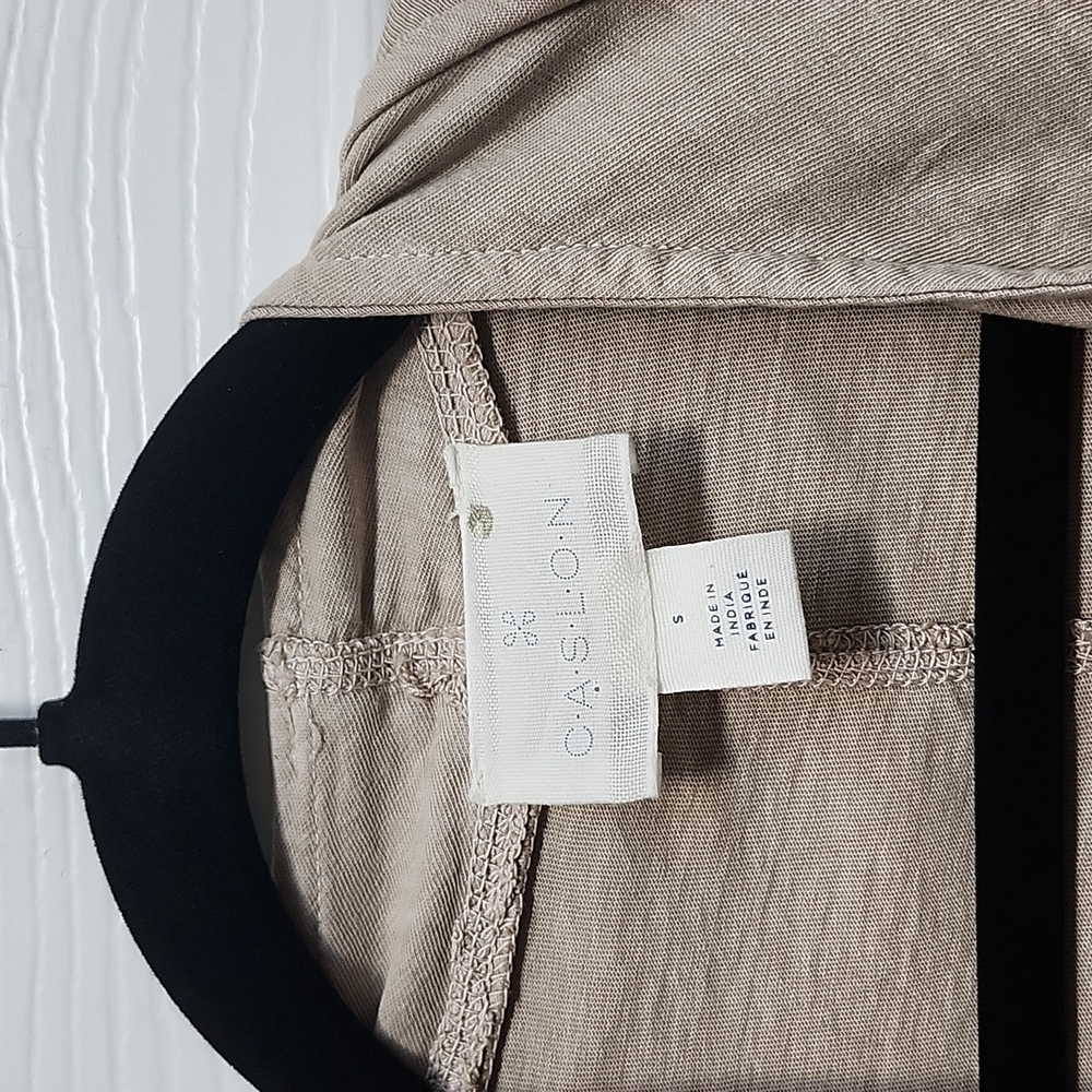 Caslon Nordstrom Tan Open Cardigan Jacket, Size S - Picture 3 of 4